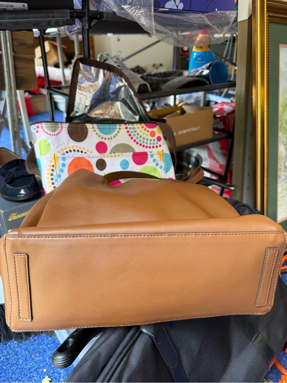 Nine West Brown Tote with Silver Logo - Picture 9 of 10